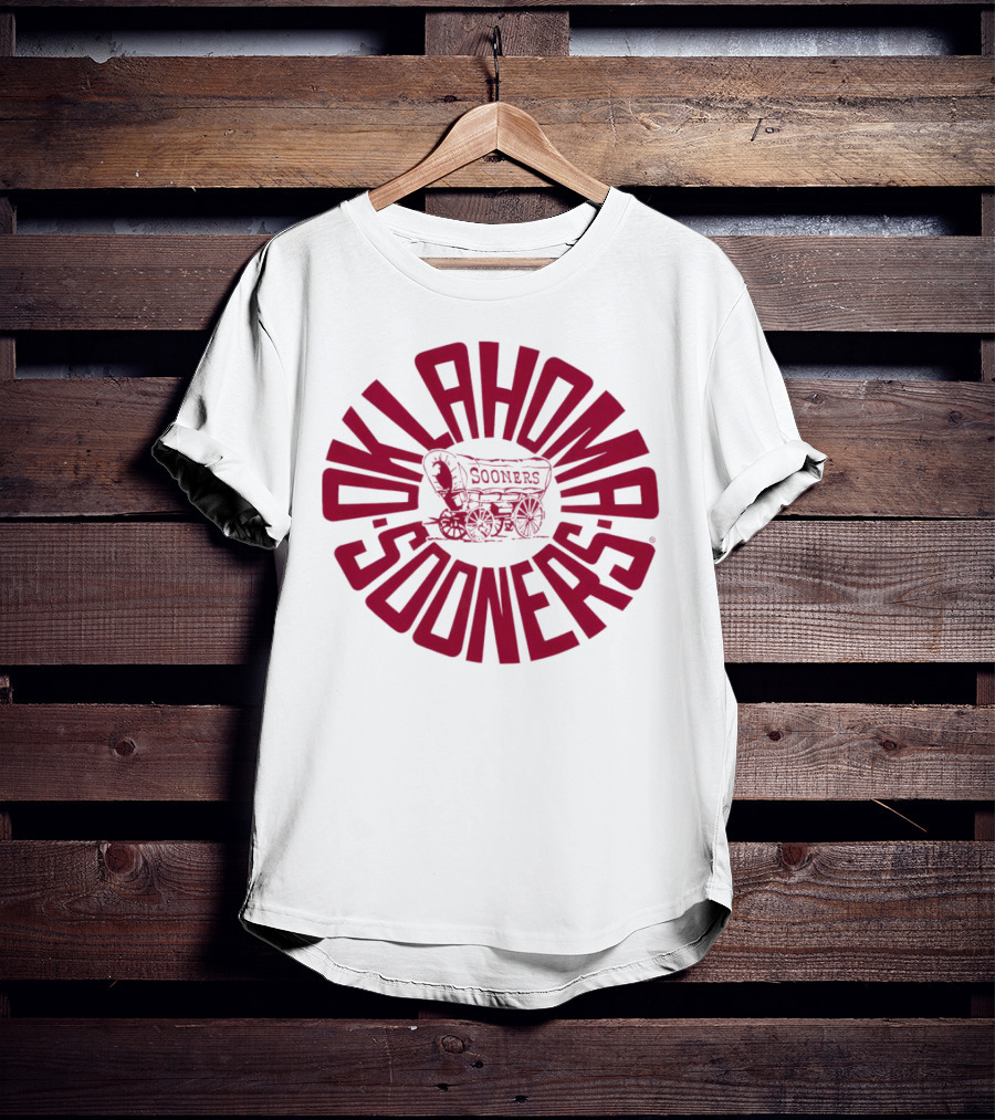 Oklahoma Sooners Covered Wagon Circle T-Shirt