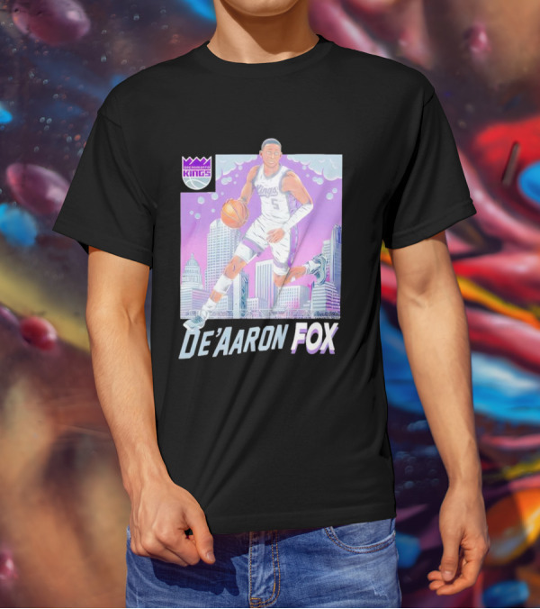 Sacramento Kings De’Aaron Fox Basketball City Skyline Kings T-Shirt