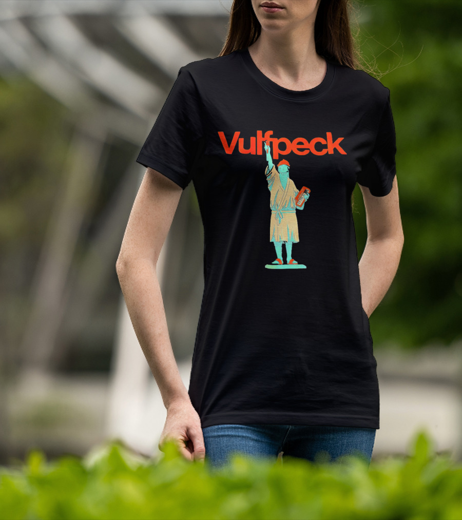Vulfpeck Statue Of Liberty With Keyboard And Red Hat T-Shirt