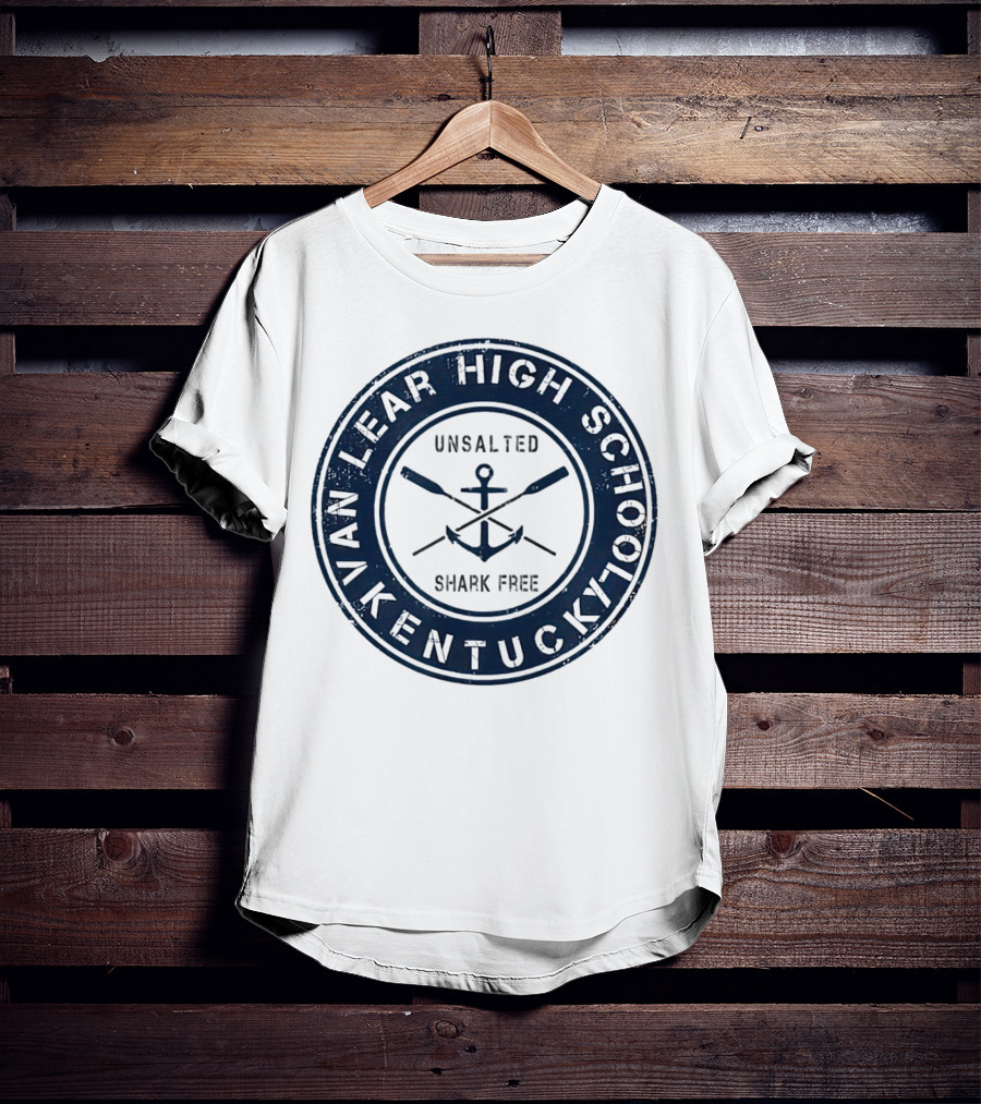 Van Lear High School Kentucky Unsalted Shark Free Anchor And Paddles T-Shirt