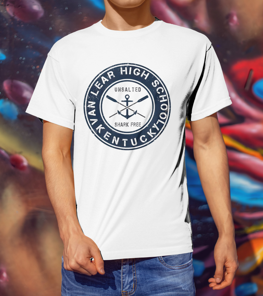 Van Lear High School Kentucky Unsalted Shark Free Anchor And Paddles T-Shirt