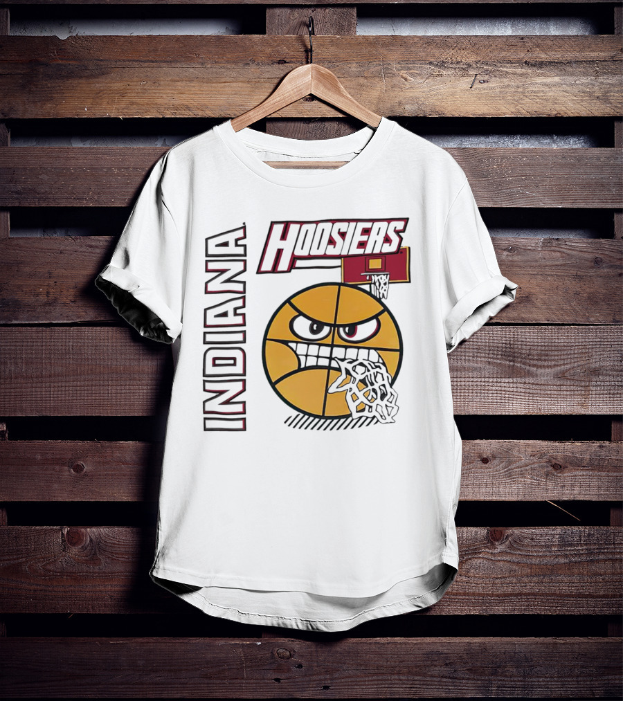 Indiana Hoosiers Angry Basketball Face T-Shirt