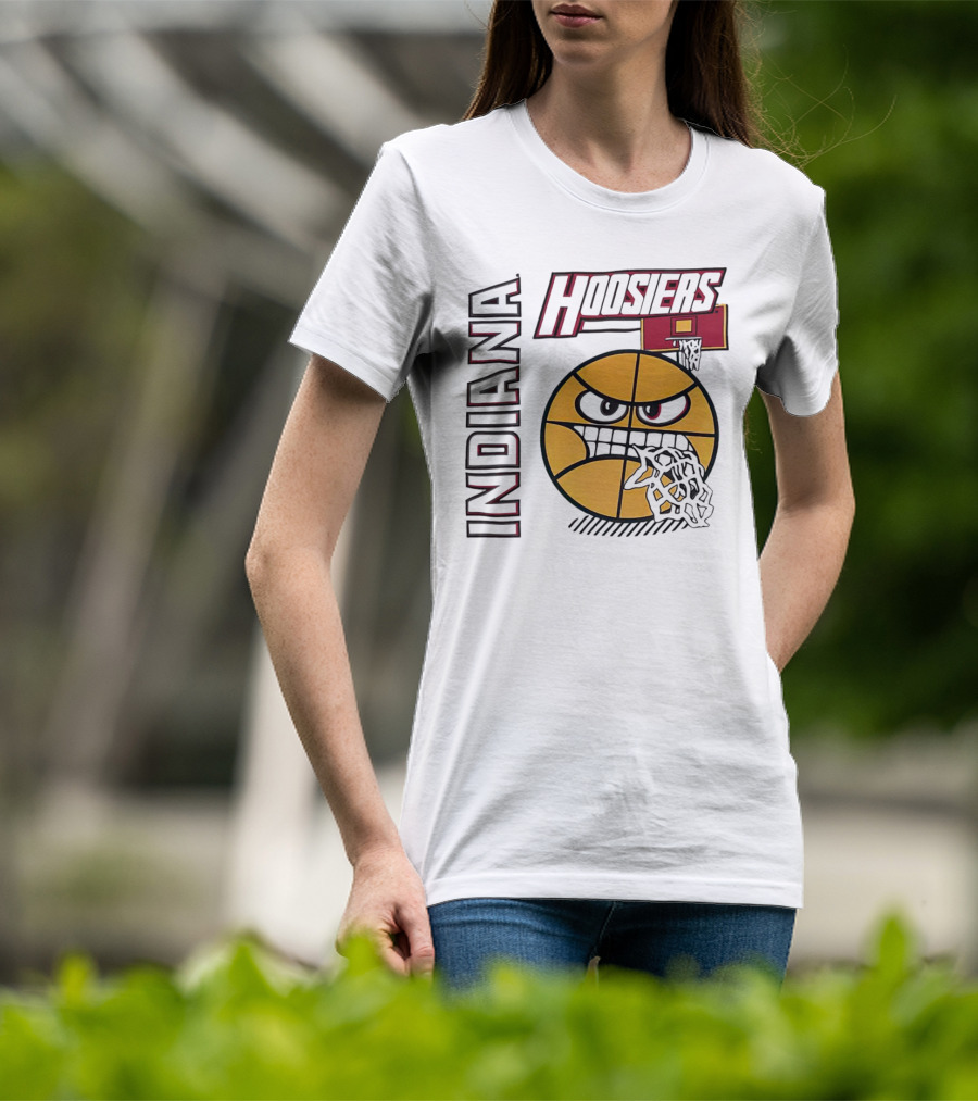 Indiana Hoosiers Angry Basketball Face T-Shirt