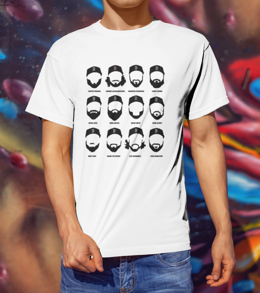 Boston Bearded Baseball Legends David Ortiz Shane Victorino Mike Napoli David Ross T-Shirt