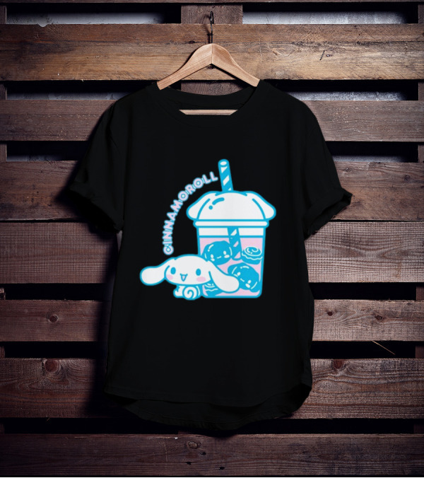 Cinnamoroll Bubble Tea Cup Pastel Cute Character T-Shirt