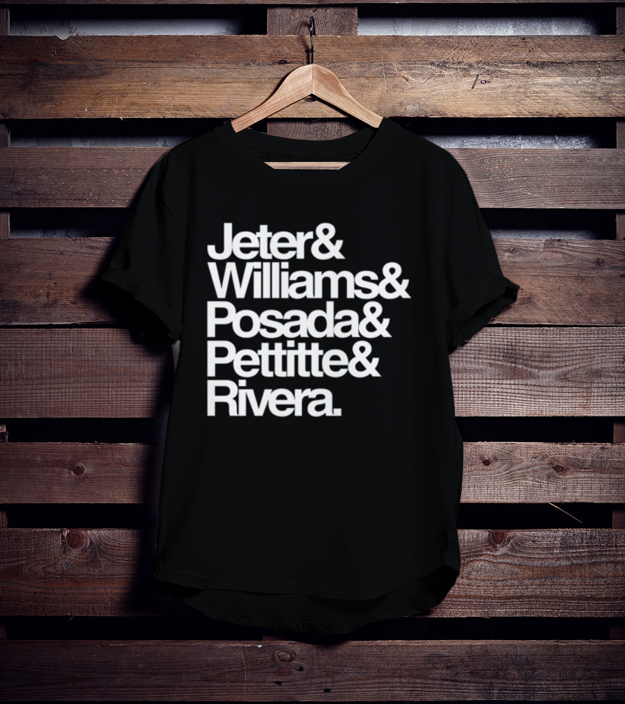 Jeter Williams Posada Pettitte Rivera New York Yankees Core Five Legends T-Shirt