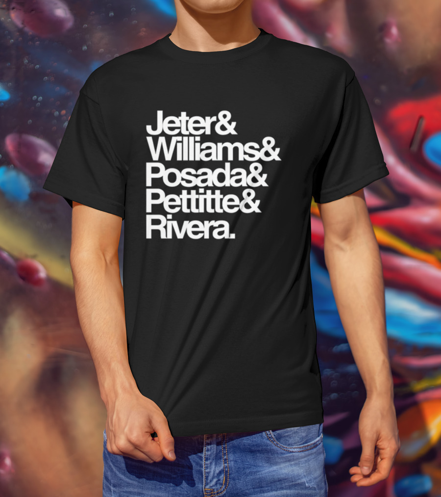 Jeter Williams Posada Pettitte Rivera New York Yankees Core Five Legends T-Shirt