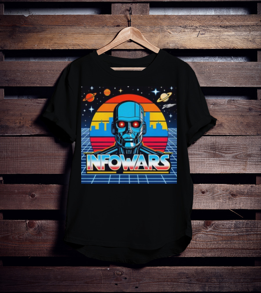 Infowars Skynet Retro Futuristic Robot T-Shirt