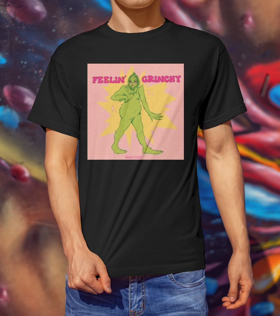 Feelin’ Grinchy Tragicgirls Retro Green Character T-Shirt