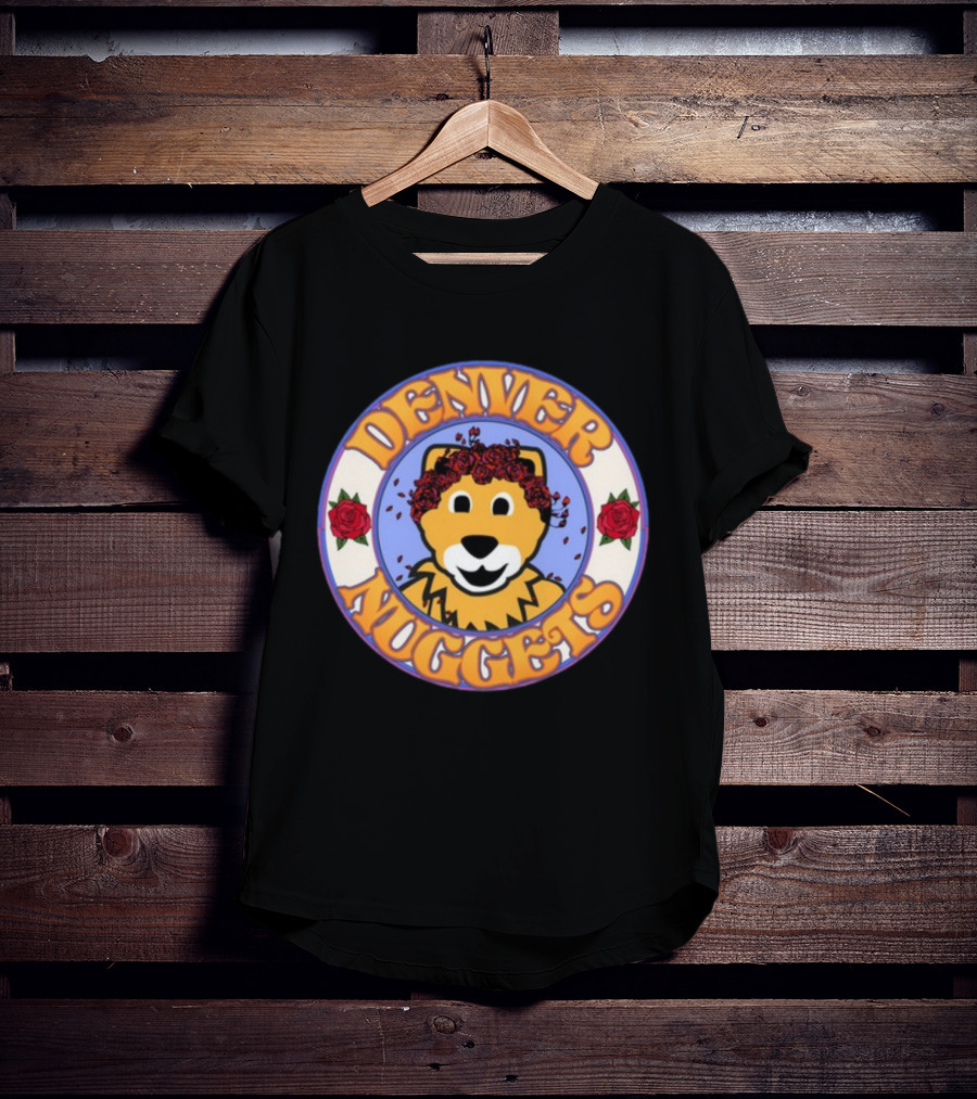 Denver Nuggets Floral Mascot Circle T-Shirt