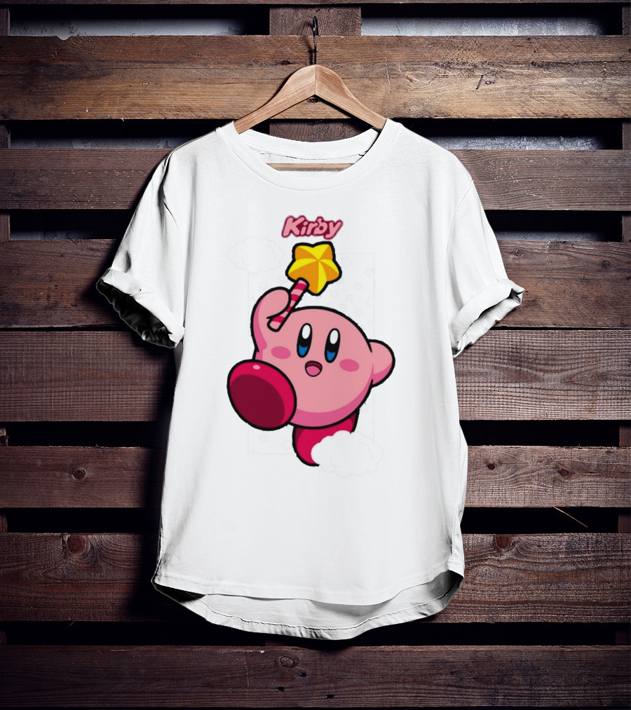 Kirby Main Character With Star Rod Gamestop Bioworld T-Shirt