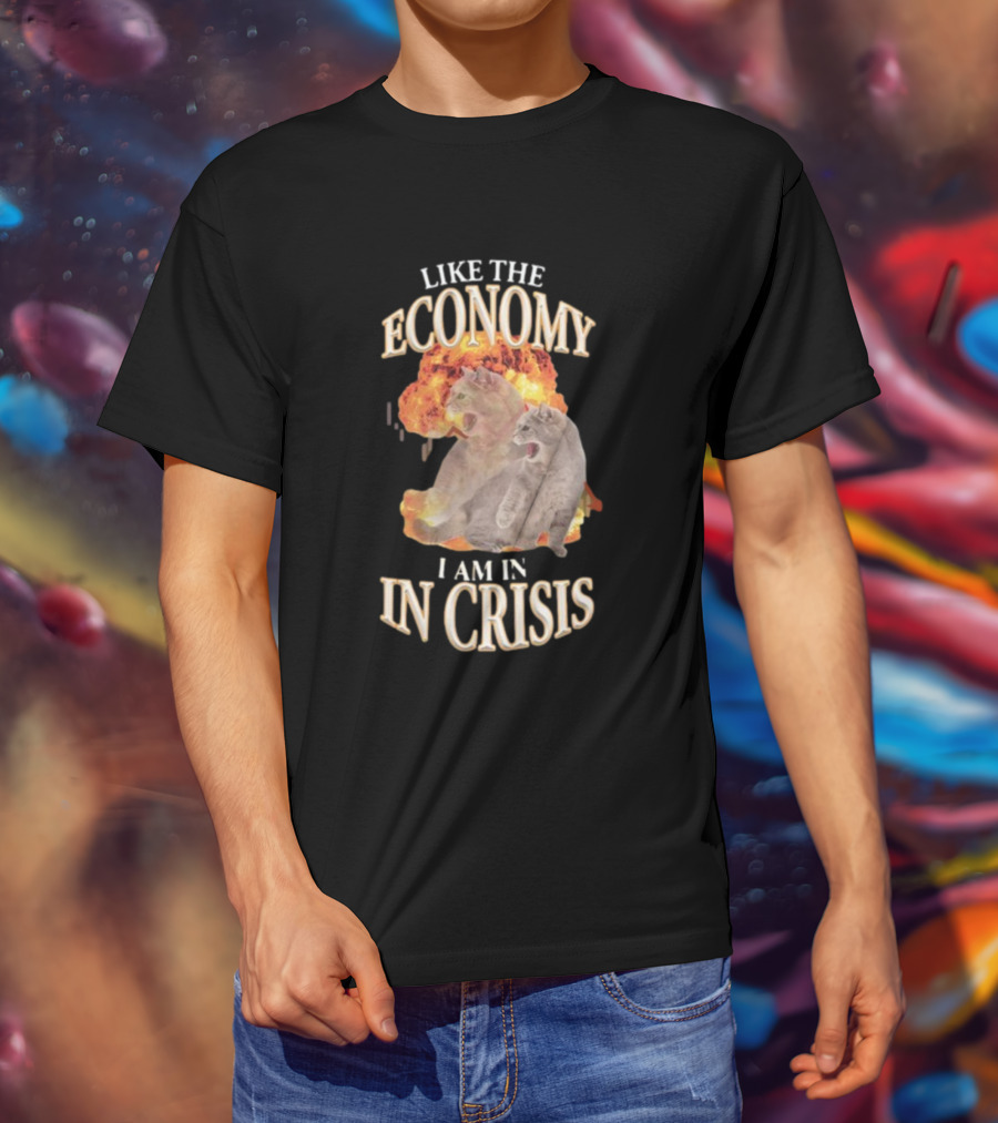 LIKE THE ECONOMY I AM IN CRISIS CAT EXPLOSION T-Shirt