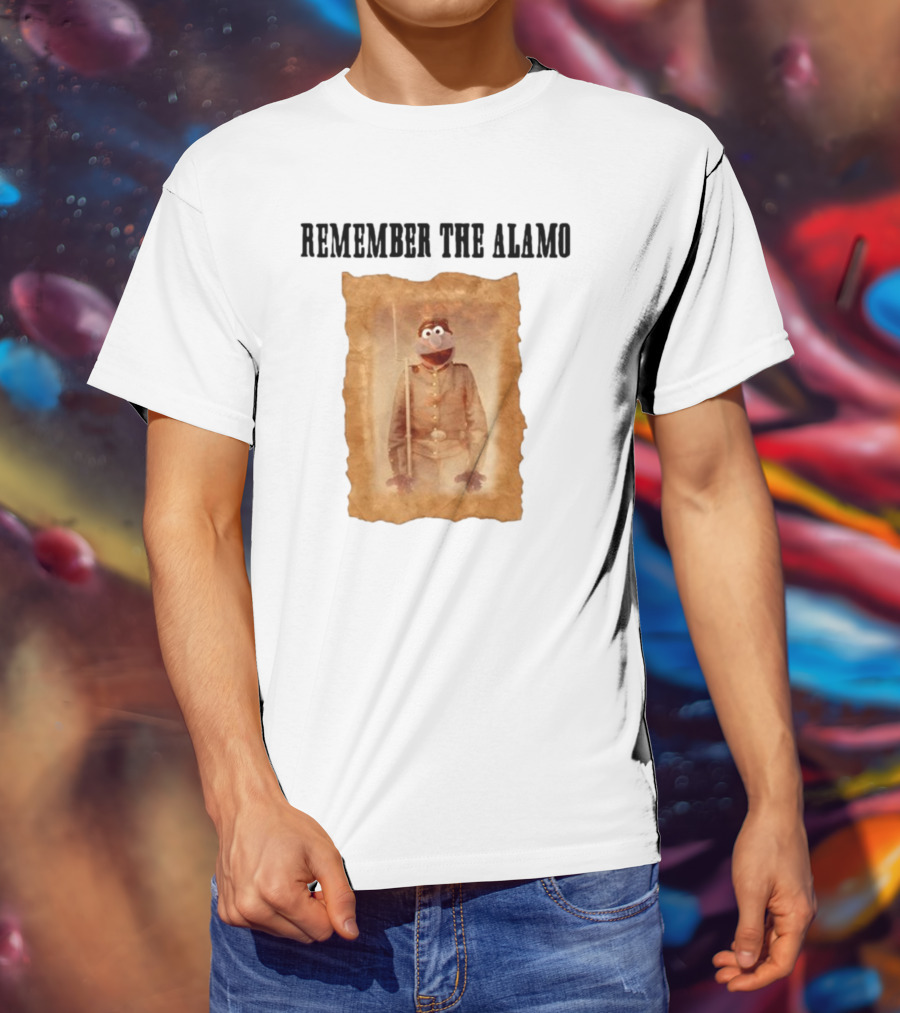 Lucca International Remember The Alamo Historical Muppet Soldier T-Shirt