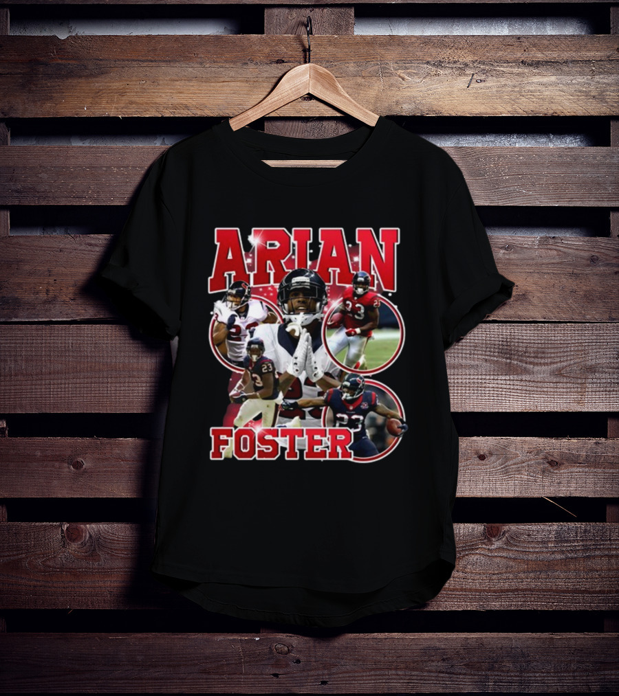 Macrodosing Arian Foster Football Collage T-Shirt