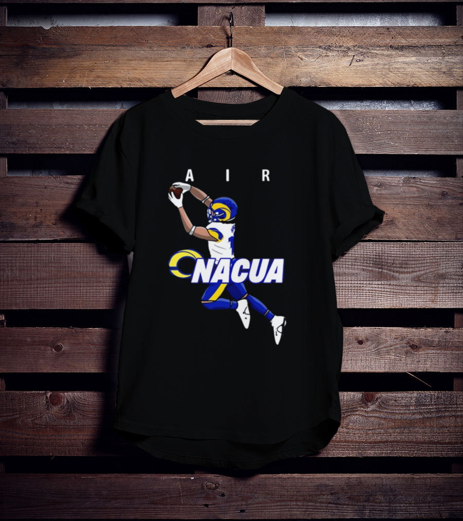 AIR Nacua Football Player Catch Rams Helmet T-Shirt