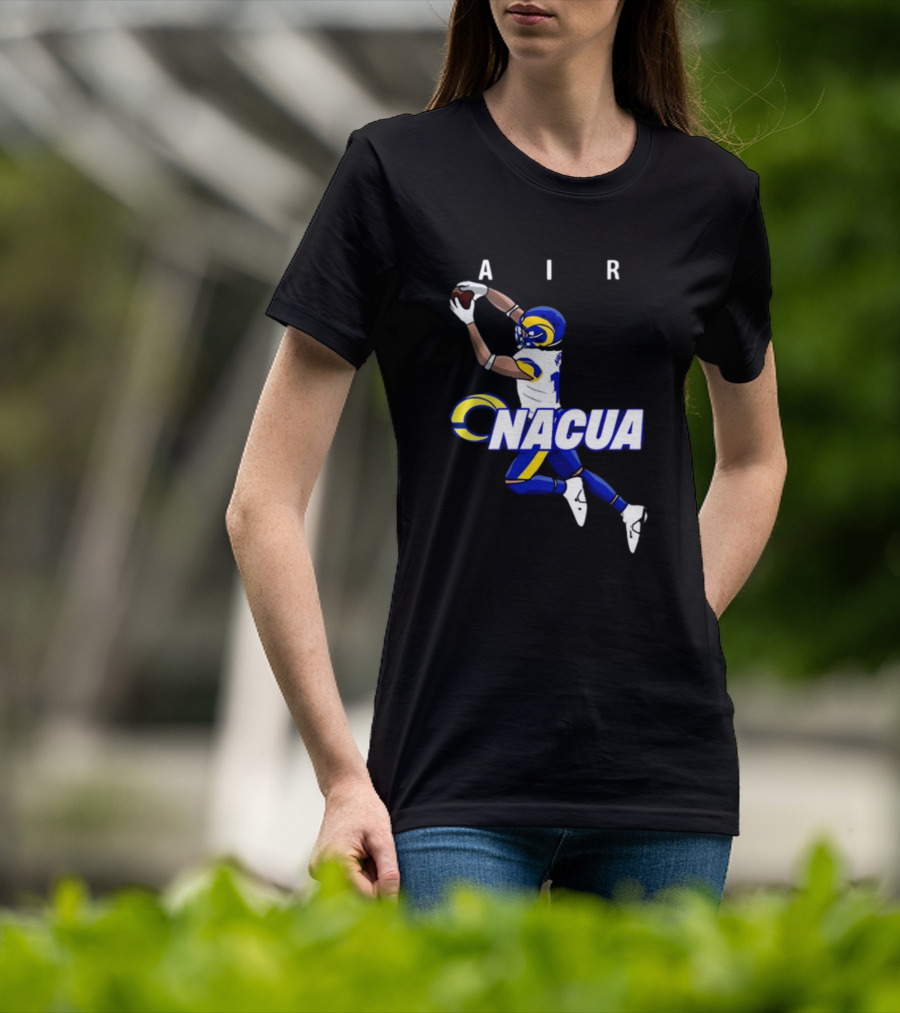 AIR Nacua Football Player Catch Rams Helmet T-Shirt