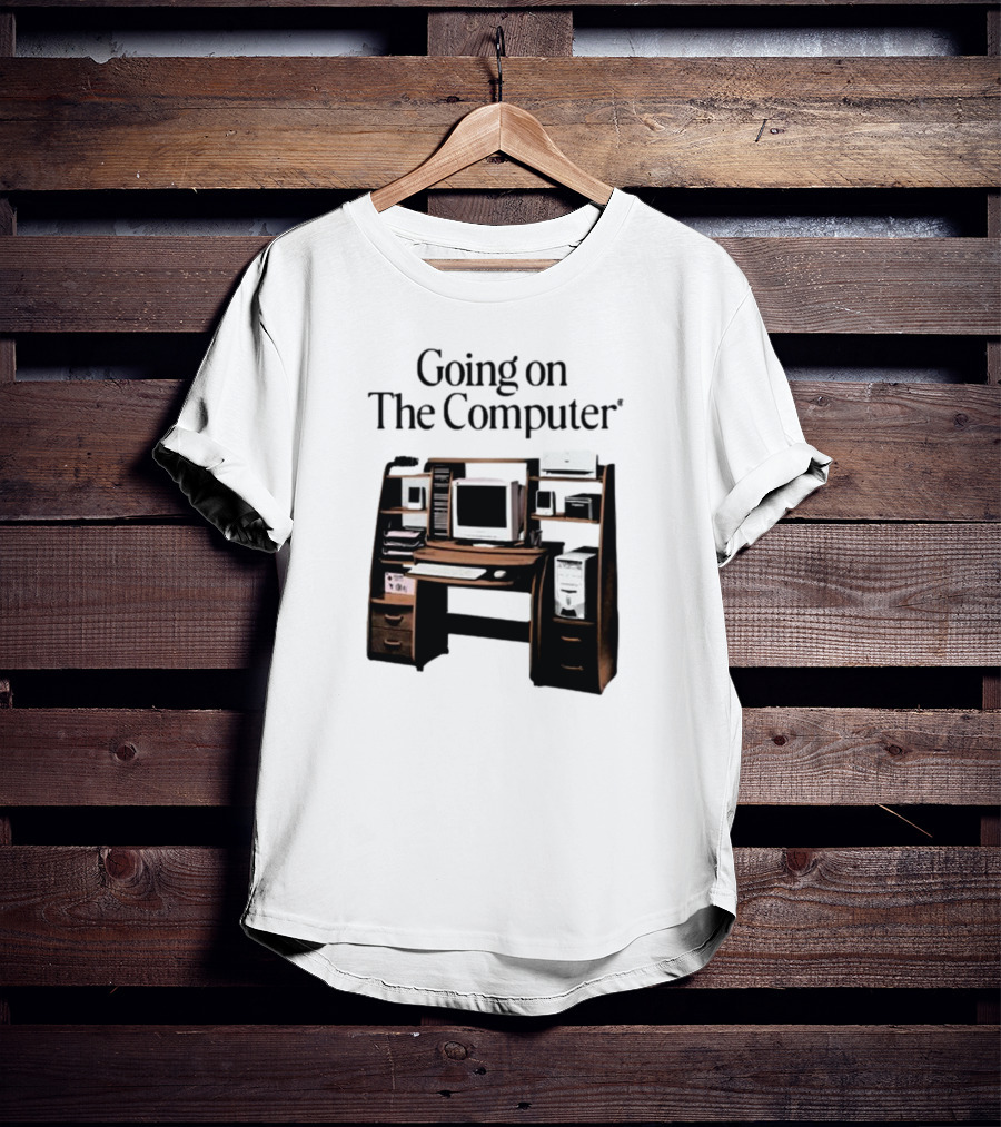 Going On The Computer In Loving Memory 1995-2207 Retro Desktop Setup T-Shirt