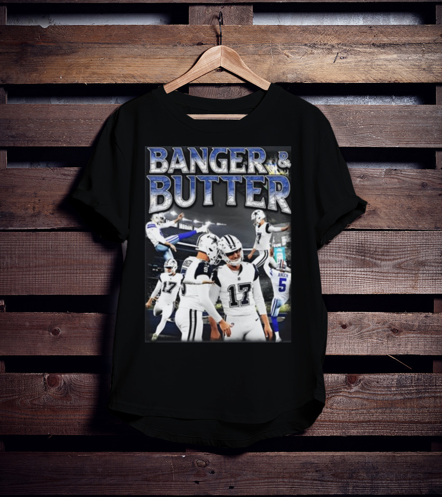 Banger And Butter Football Action With 17 And 5 T-Shirt