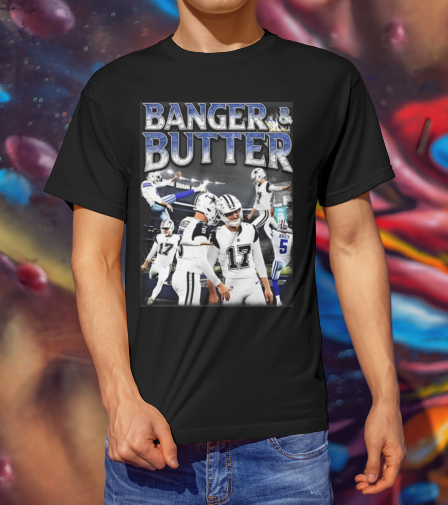 Banger And Butter Football Action With 17 And 5 T-Shirt