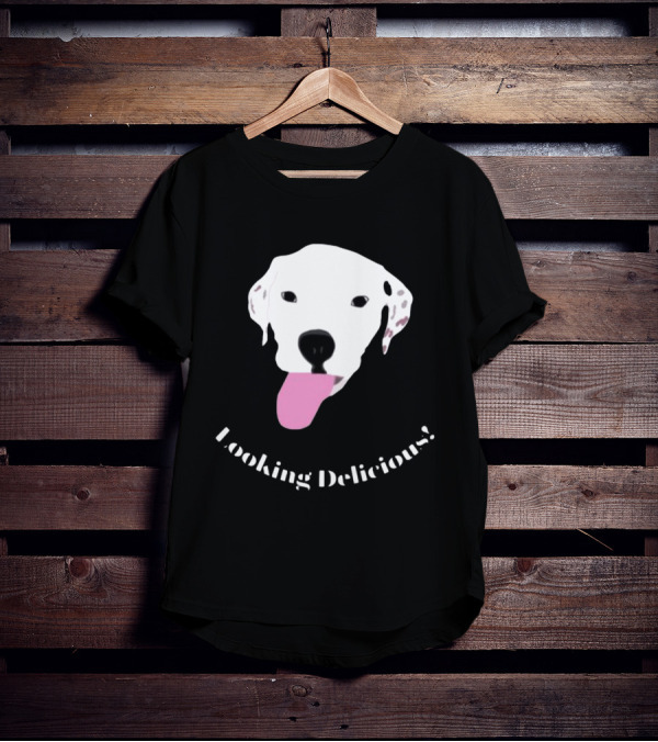 Looking Delicious Remi Dog Illustration With Pink Tongue T-Shirt