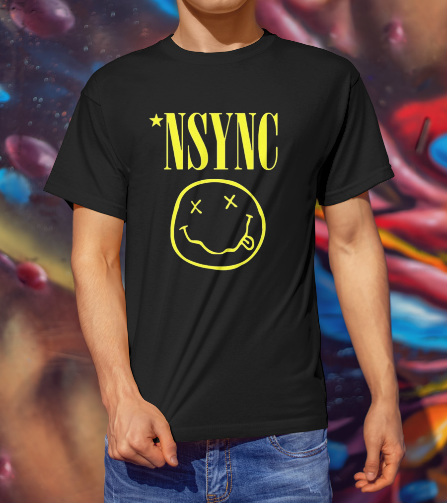 NSYNC Smiley Face Crossover T-Shirt