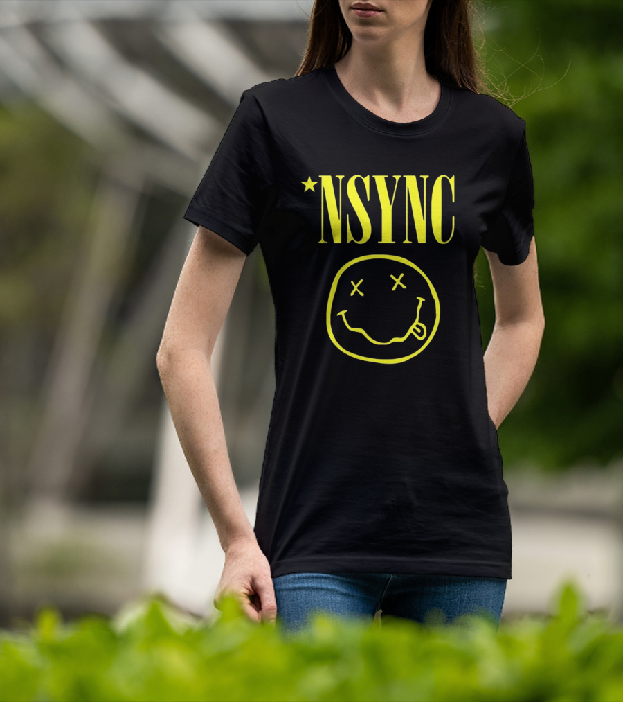 NSYNC Smiley Face Crossover T-Shirt