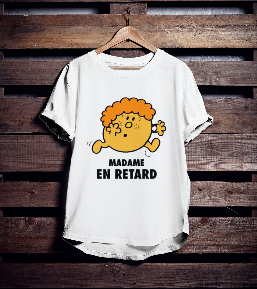 Madame En Retard Character With Orange Hair And Running Pose T-Shirt