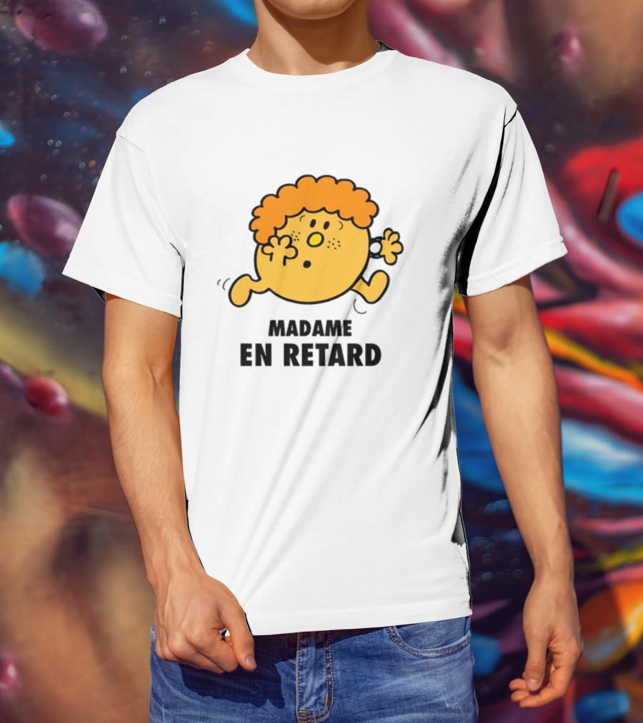 Madame En Retard Character With Orange Hair And Running Pose T-Shirt