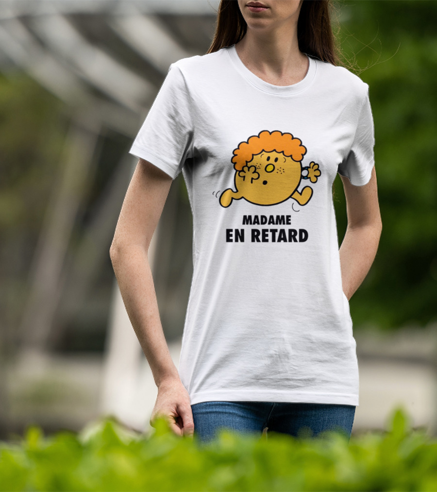 Madame En Retard Character With Orange Hair And Running Pose T-Shirt
