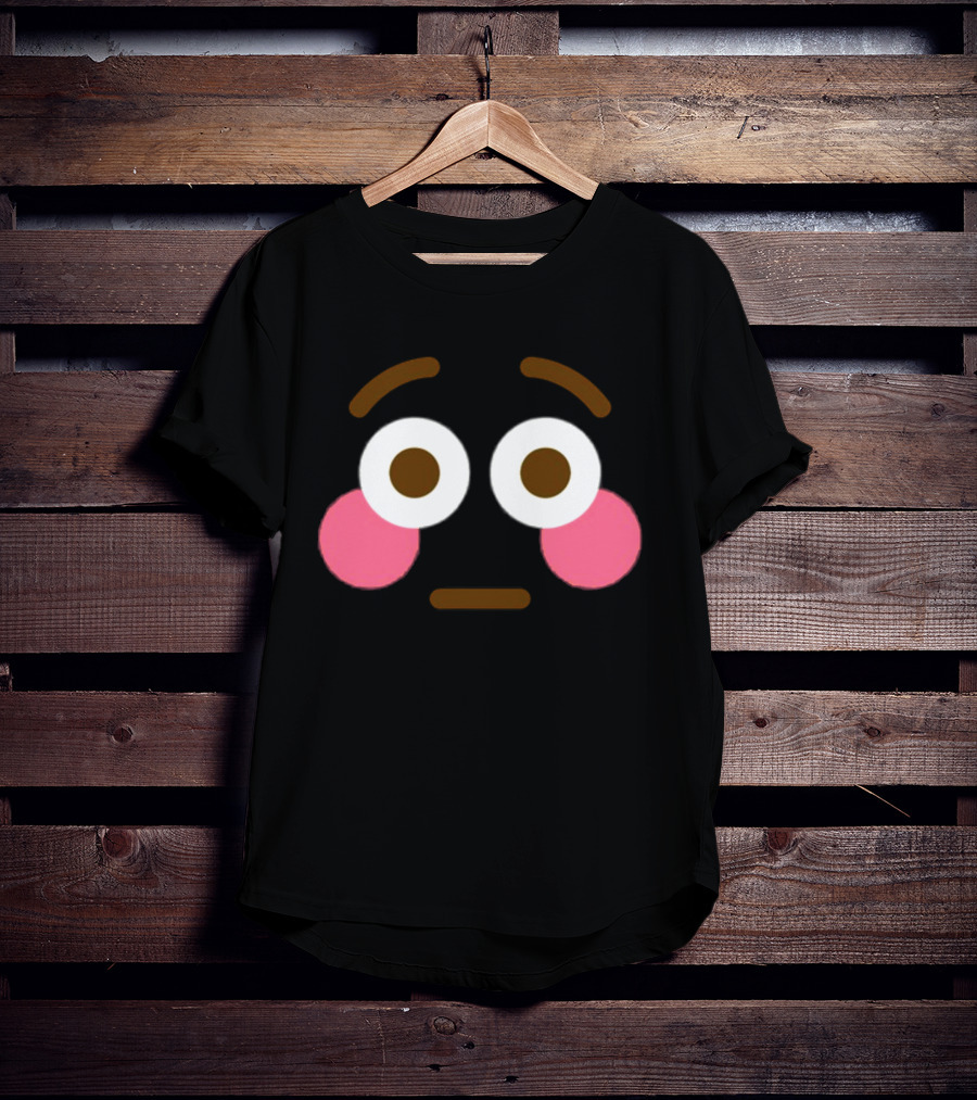 Flushed Face Blushing Emoticon Expression T-Shirt