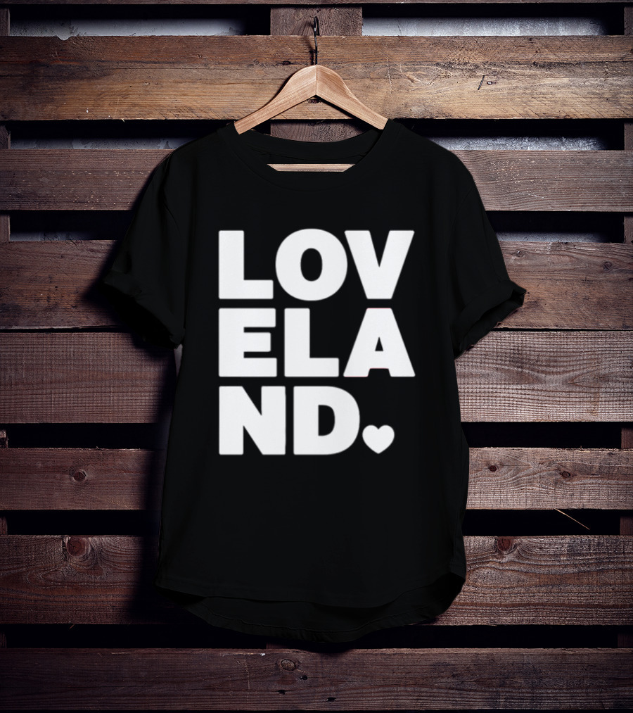 Cincyshirts Loveland White Ink Heart T-Shirt