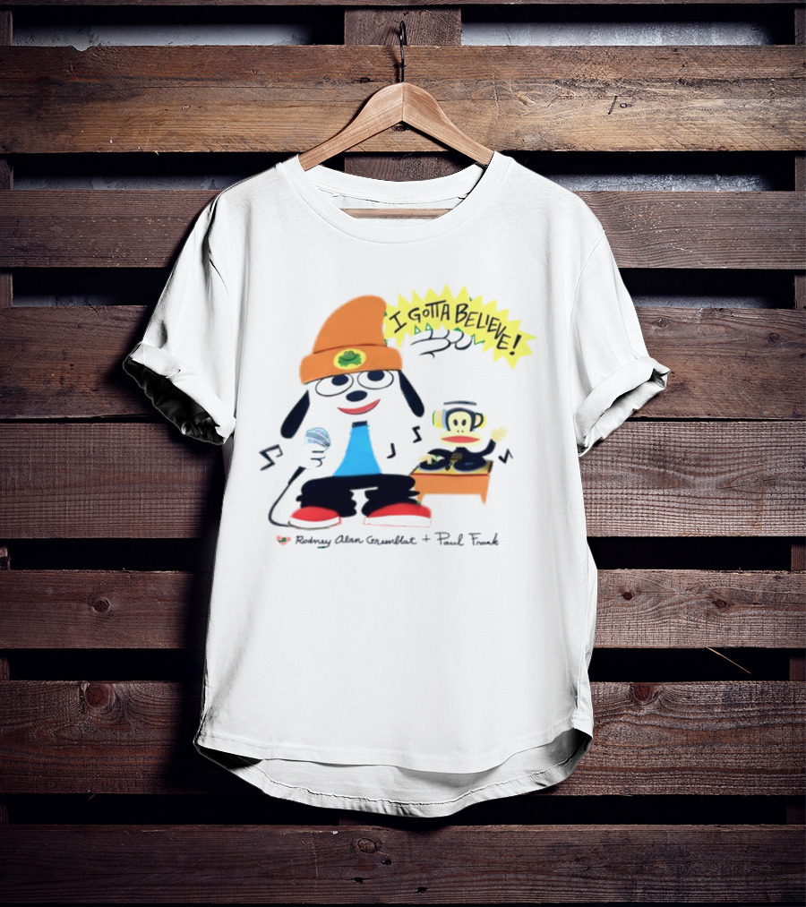 Parappa The Rapper I Gotta Believe Rodney Alan Greenblat Paul Frank Collaboration With Julius The Monkey T-Shirt