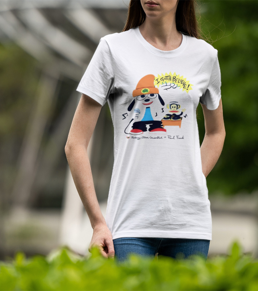 Parappa The Rapper I Gotta Believe Rodney Alan Greenblat Paul Frank Collaboration With Julius The Monkey T-Shirt