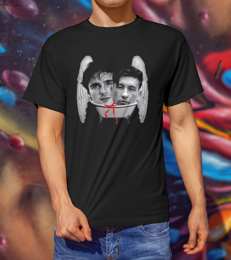 Bff Bath Time Angel Wings Faces Bathtub T-Shirt