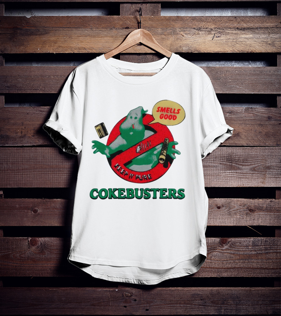 Homewardboundstore Cokebusters Keep'n Pure Smells Good Ghostbusters T-Shirt