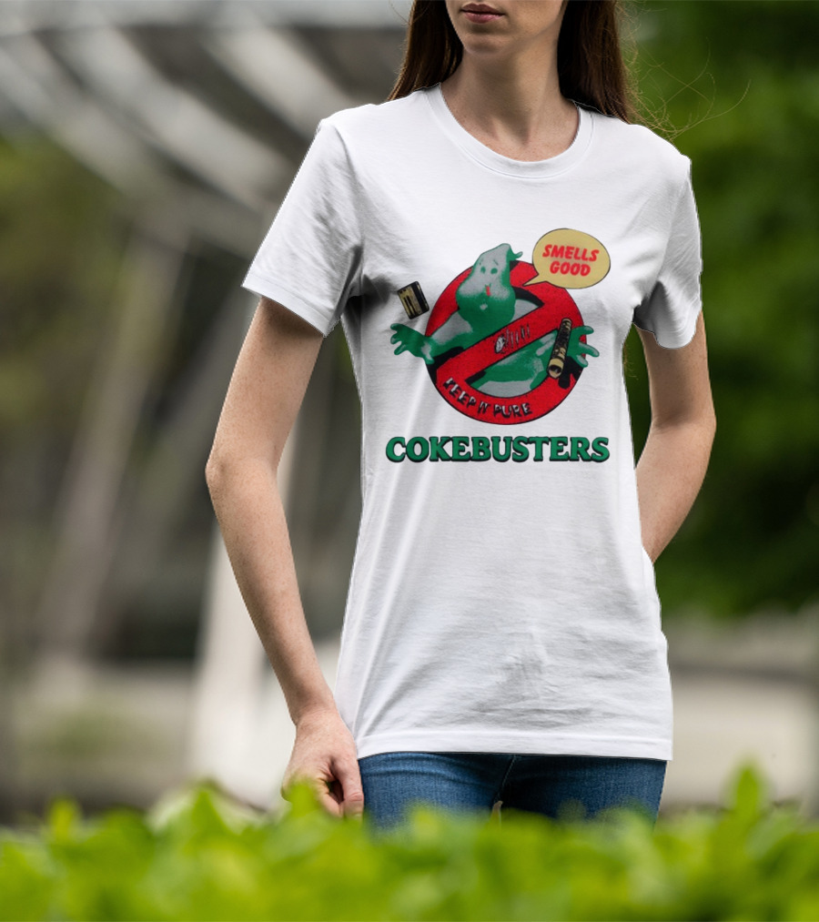 Homewardboundstore Cokebusters Keep'n Pure Smells Good Ghostbusters T-Shirt