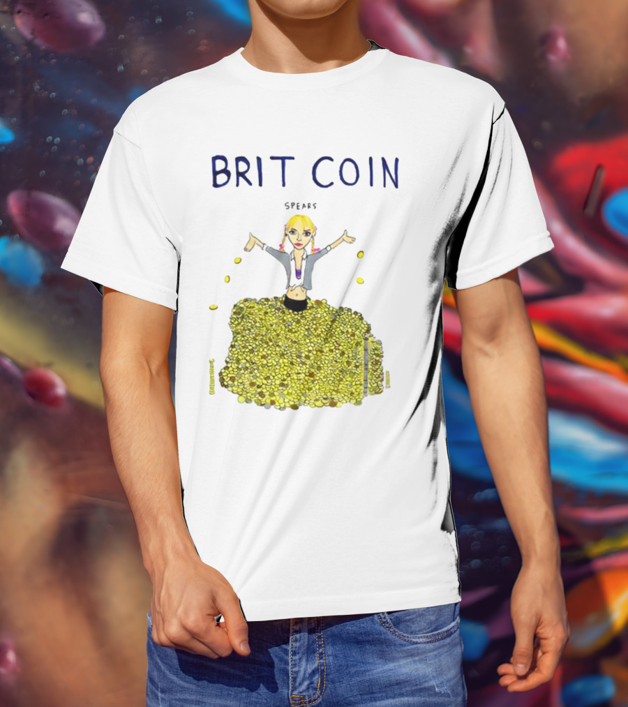 Dave Portnoy Brit Coin Spears Dancing In Gold T-Shirt