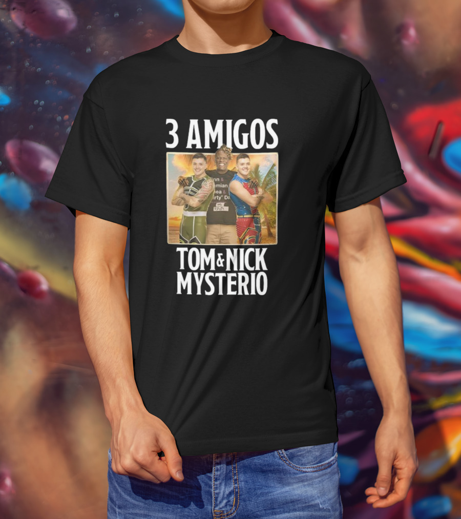 3 Amigos Tropical Adventure With Tom And Nick Mysterio T-Shirt