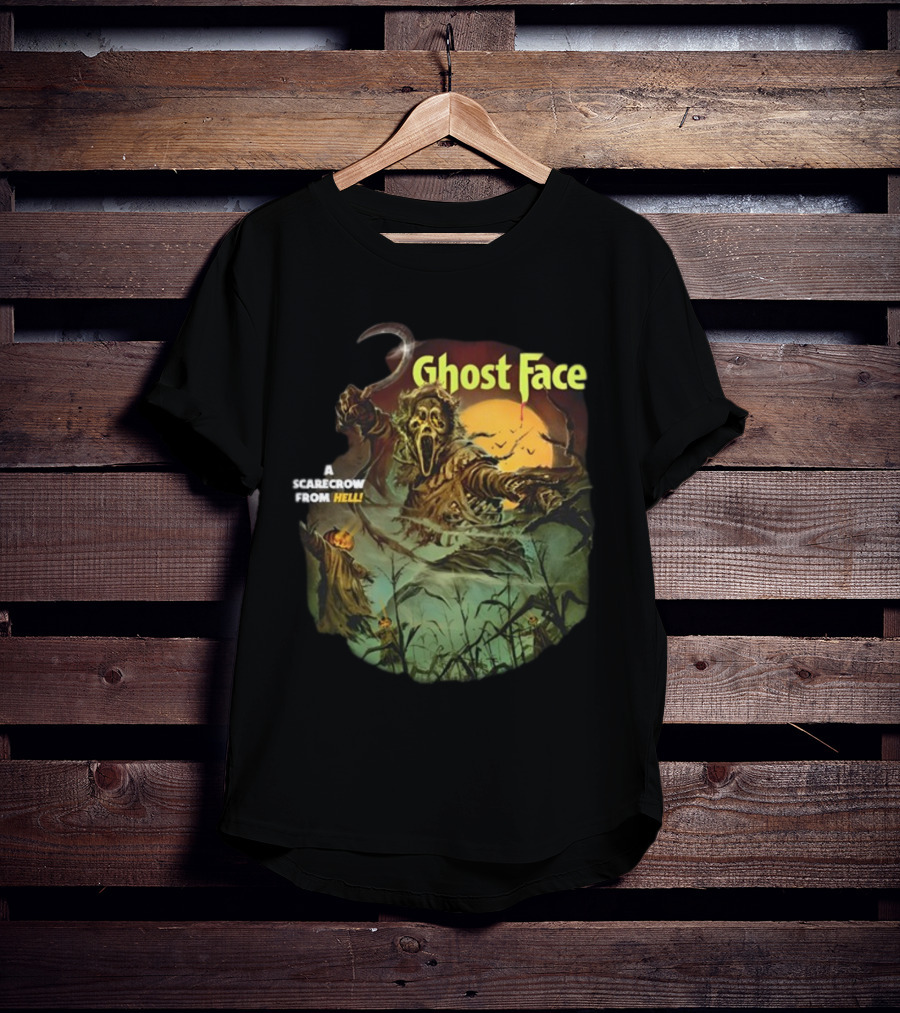 Ghost Face A Scarecrow From Hell Cavitycolors Glows In The Dark T-Shirt
