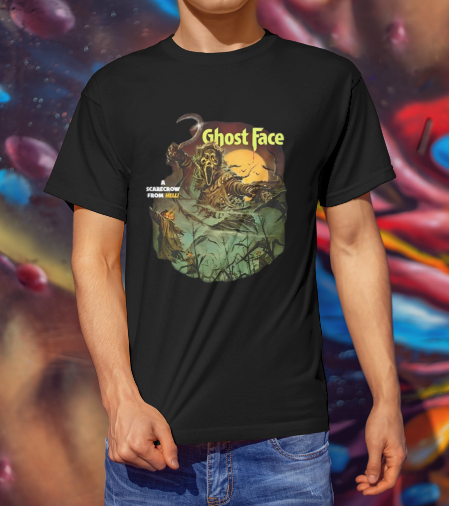 Ghost Face A Scarecrow From Hell Cavitycolors Glows In The Dark T-Shirt