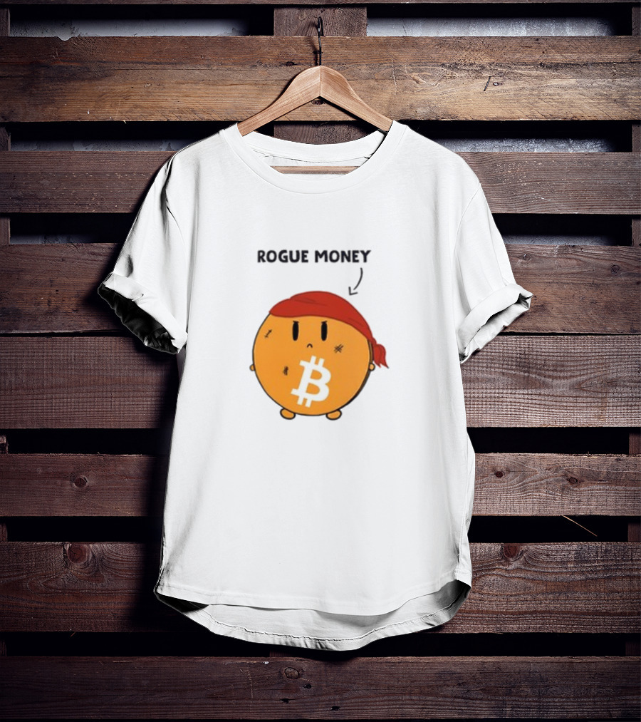 Lina Seiche Bitcoin Rogue Money Icon With Red Bandana T-Shirt