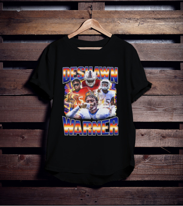 Desawn Warner Football Athletes Action Collage T-Shirt