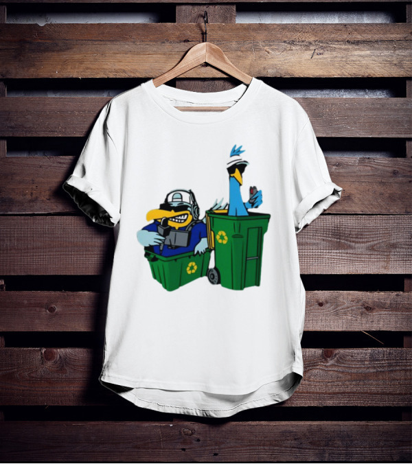 Birdie Juice People’s Birdies Recycling Bin Humor T-Shirt