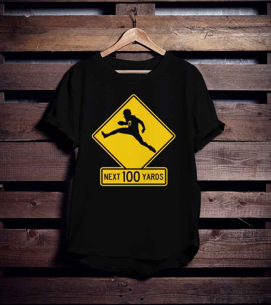 Quarterback Crossing 17 Next 100 Yards T-Shirt