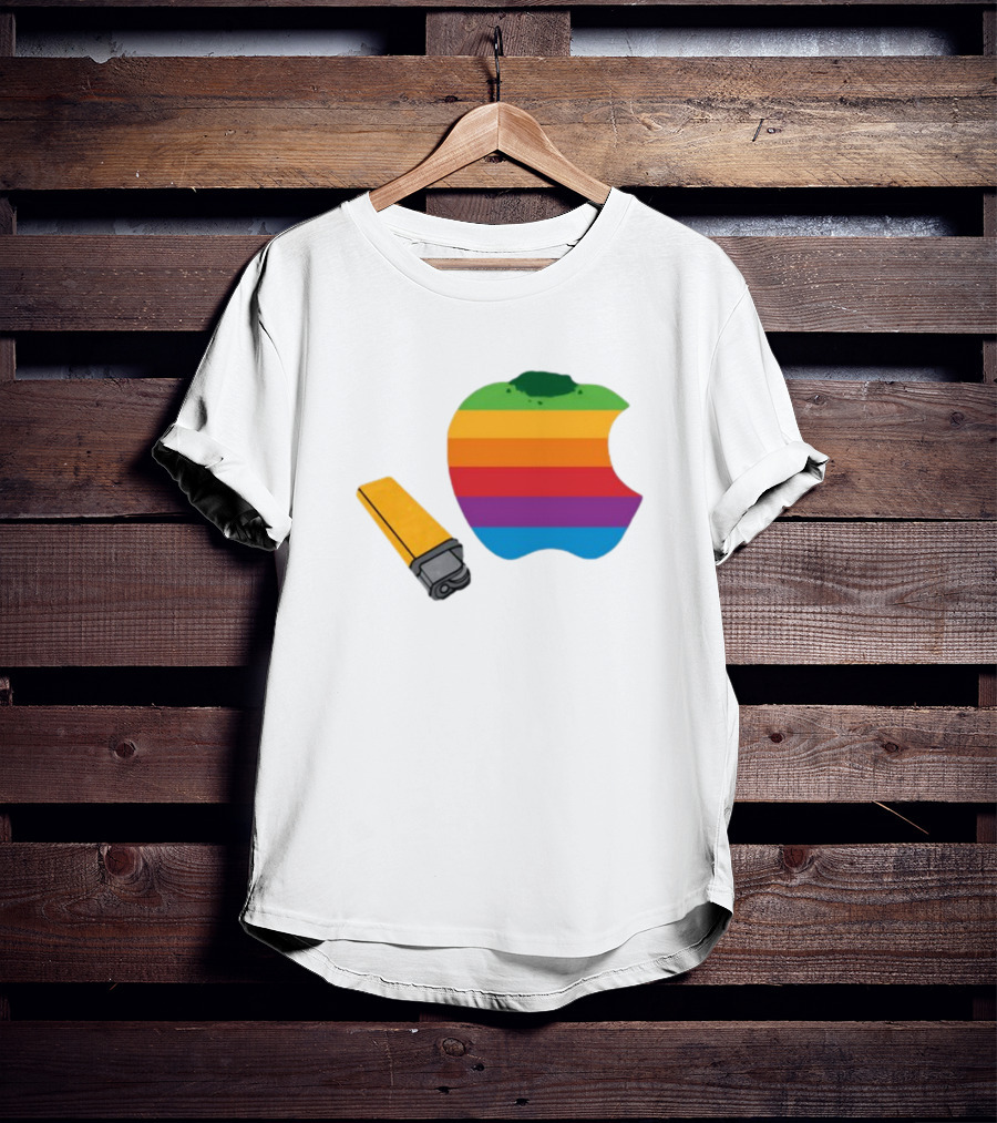 Apple Pipe Rainbow Logo Lighter T-Shirt
