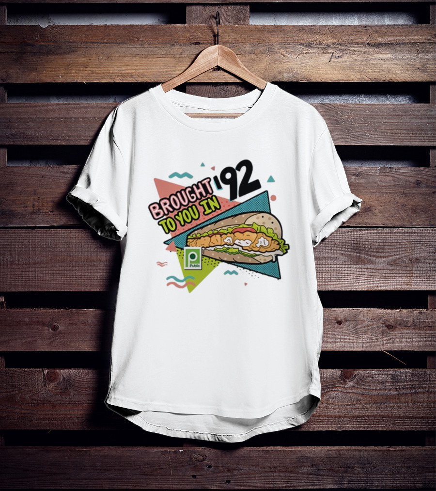 Brought 92 To You In Publix Sub Sandwich Pop Art Retro Graphics T-Shirt