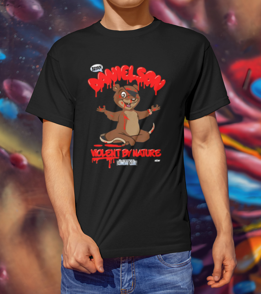 Bryan Danielson Violent By Nature Bear Blackpool Combat Club T-Shirt