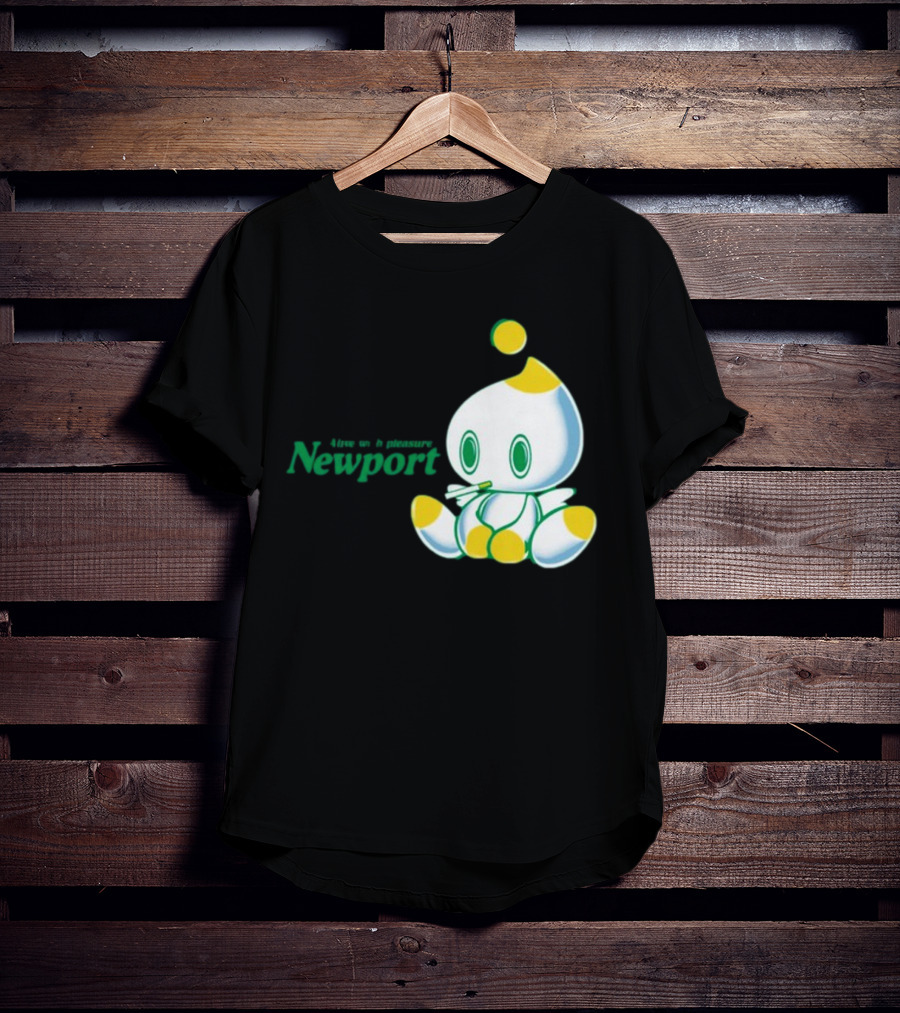 Newport Alive With Pleasure Cute Character Sitting T-Shirt