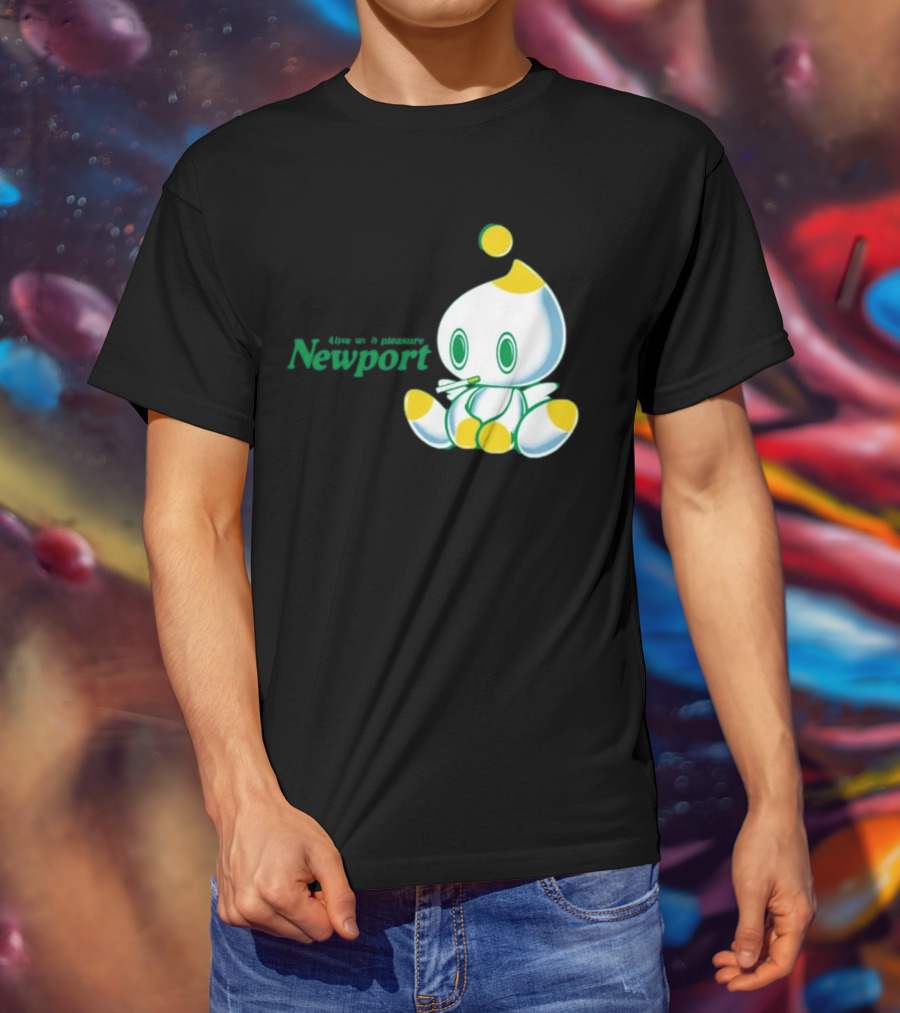 Newport Alive With Pleasure Cute Character Sitting T-Shirt