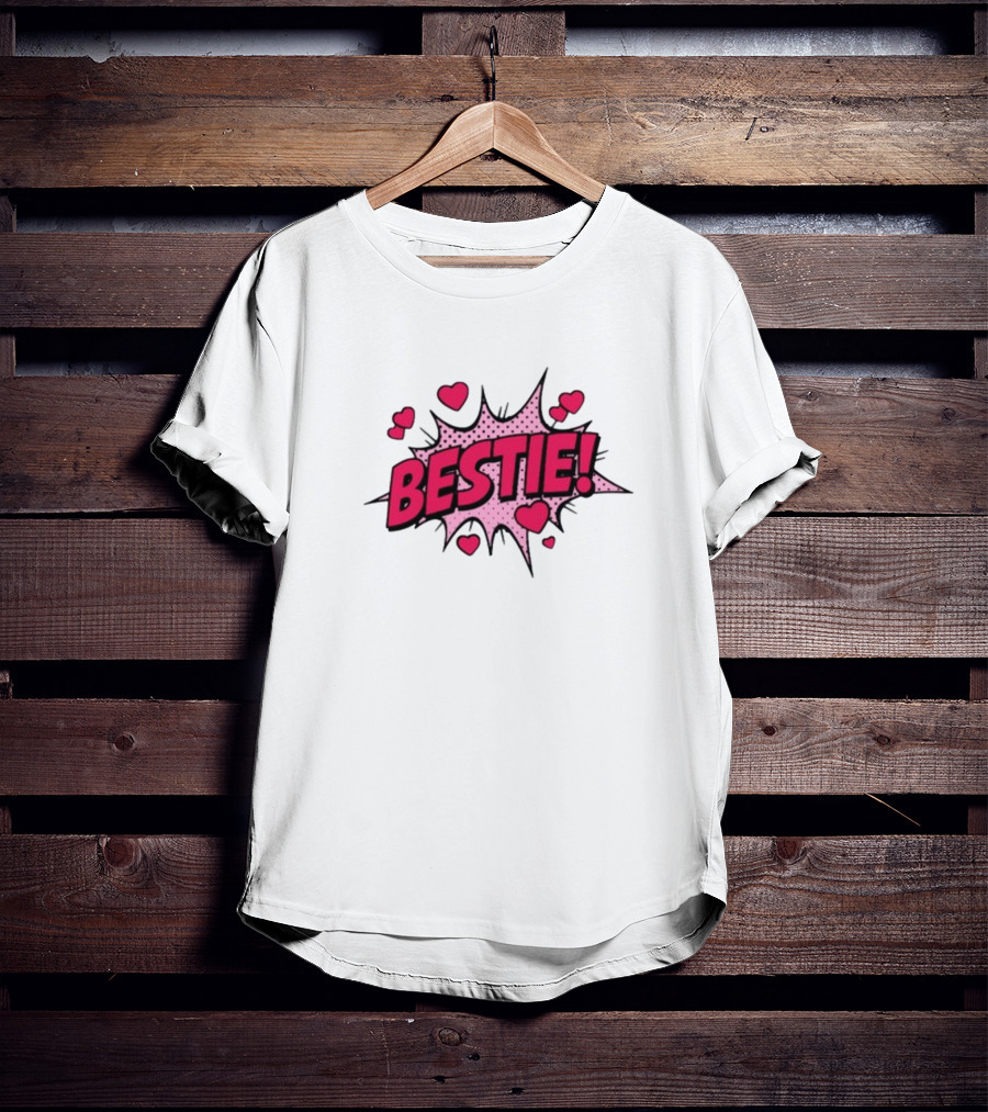Mixoloshe Bestie Pop Art Hearts Explosion T-Shirt
